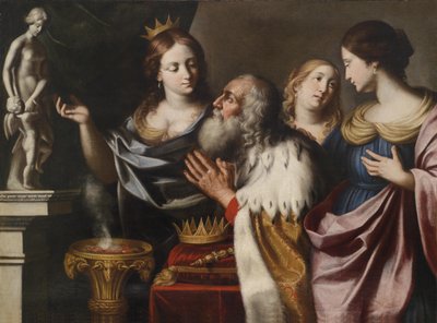 King Solomon in His Old Age Led Astray into Idolatry by His Wives by Giovanni Venanzi di Pesaro